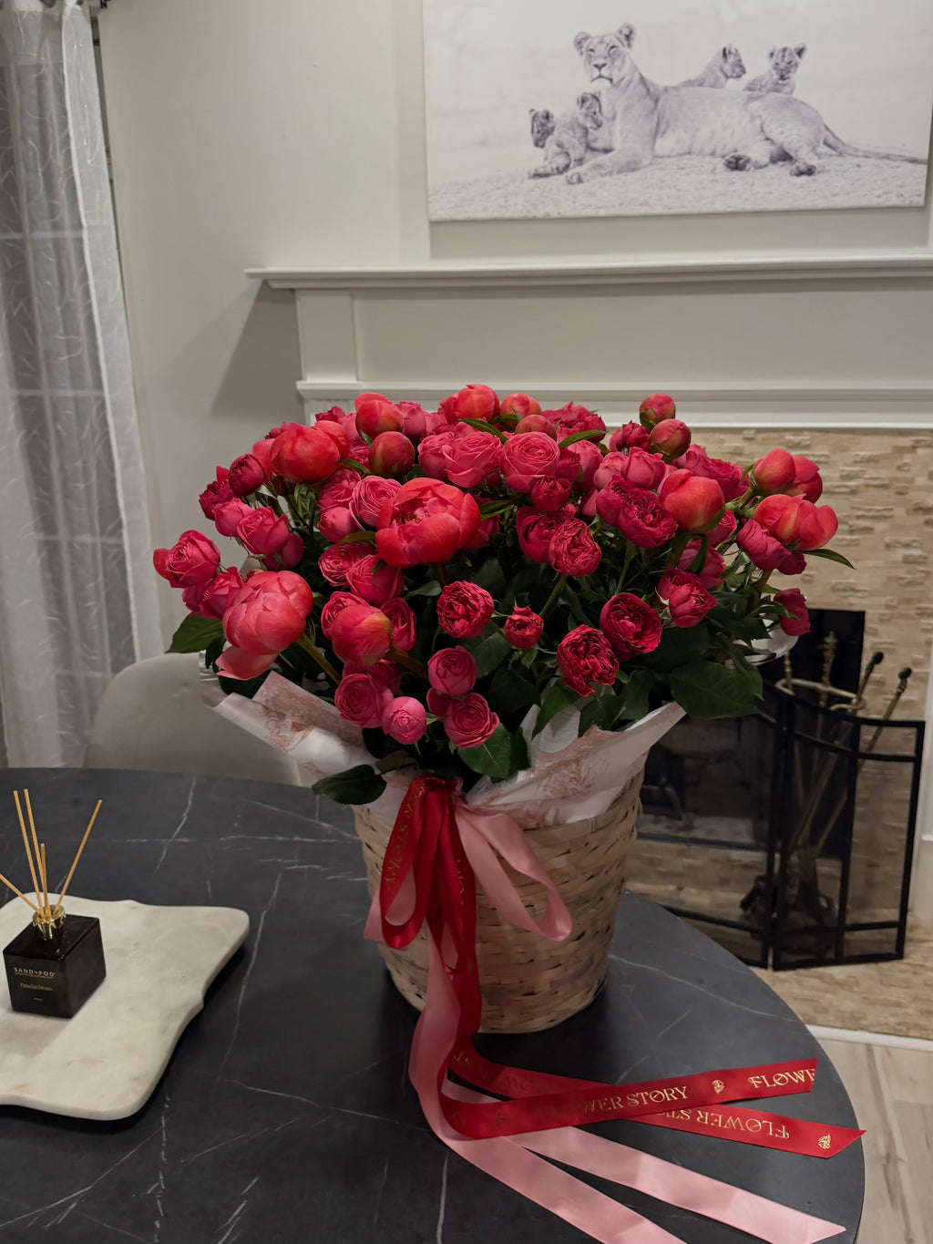 Coral peonies & roses