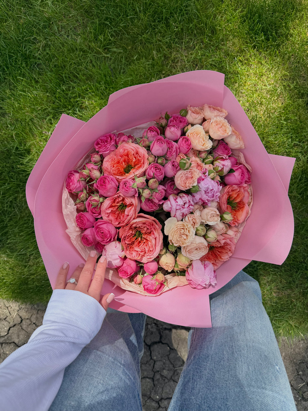 Mixed bouquet "Cotton Candy Blooms"