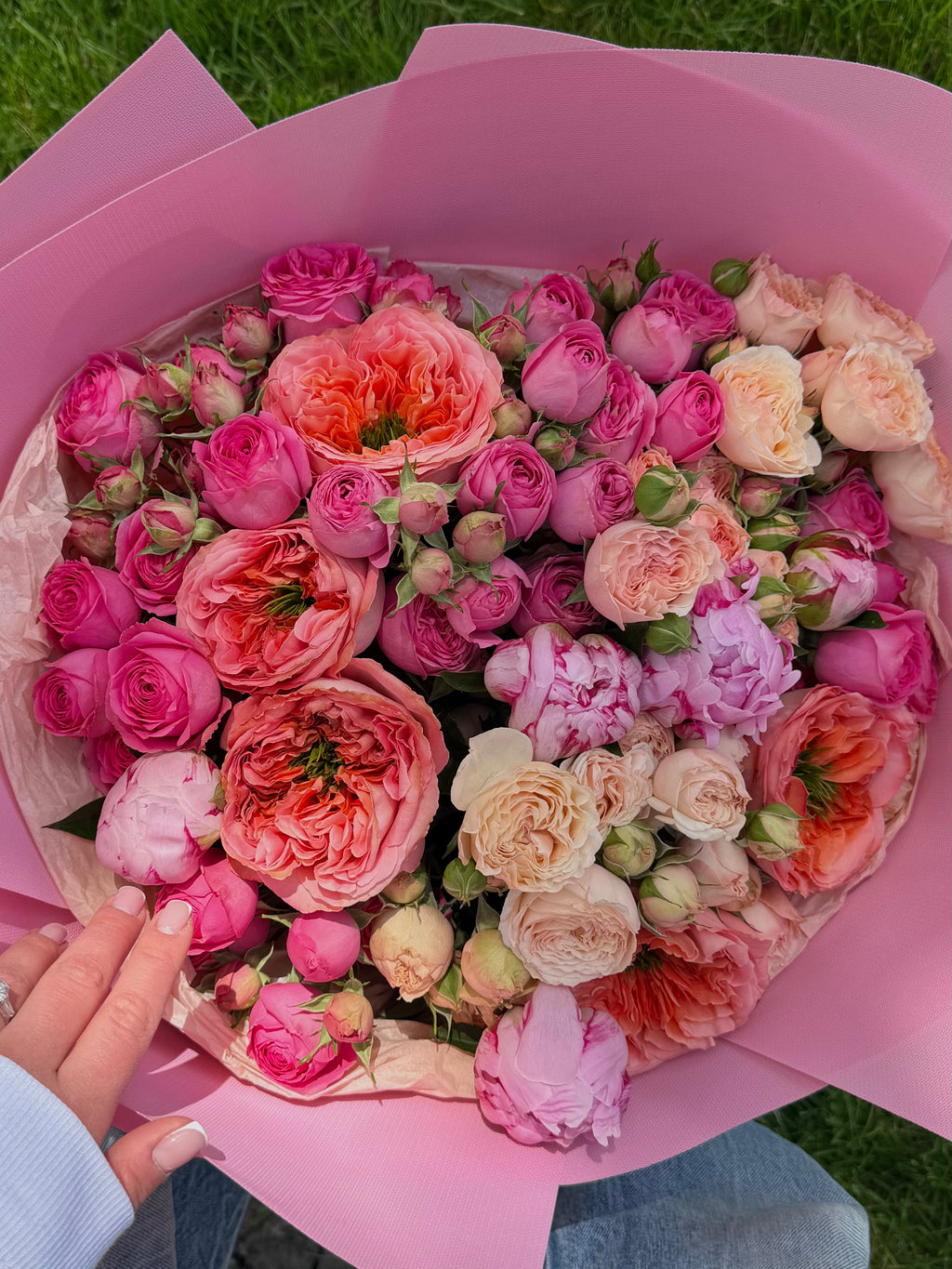 Mixed bouquet "Cotton Candy Blooms"
