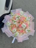 Mix Bouquet with roses, carnation and stocks