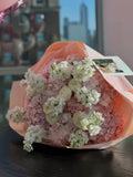 Mix bouquet with hydrangeas, stocks and ranunculus.