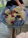 Blue & White Mixed Bouquet