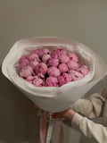 Mono bouquet of pink peonies 25 steams