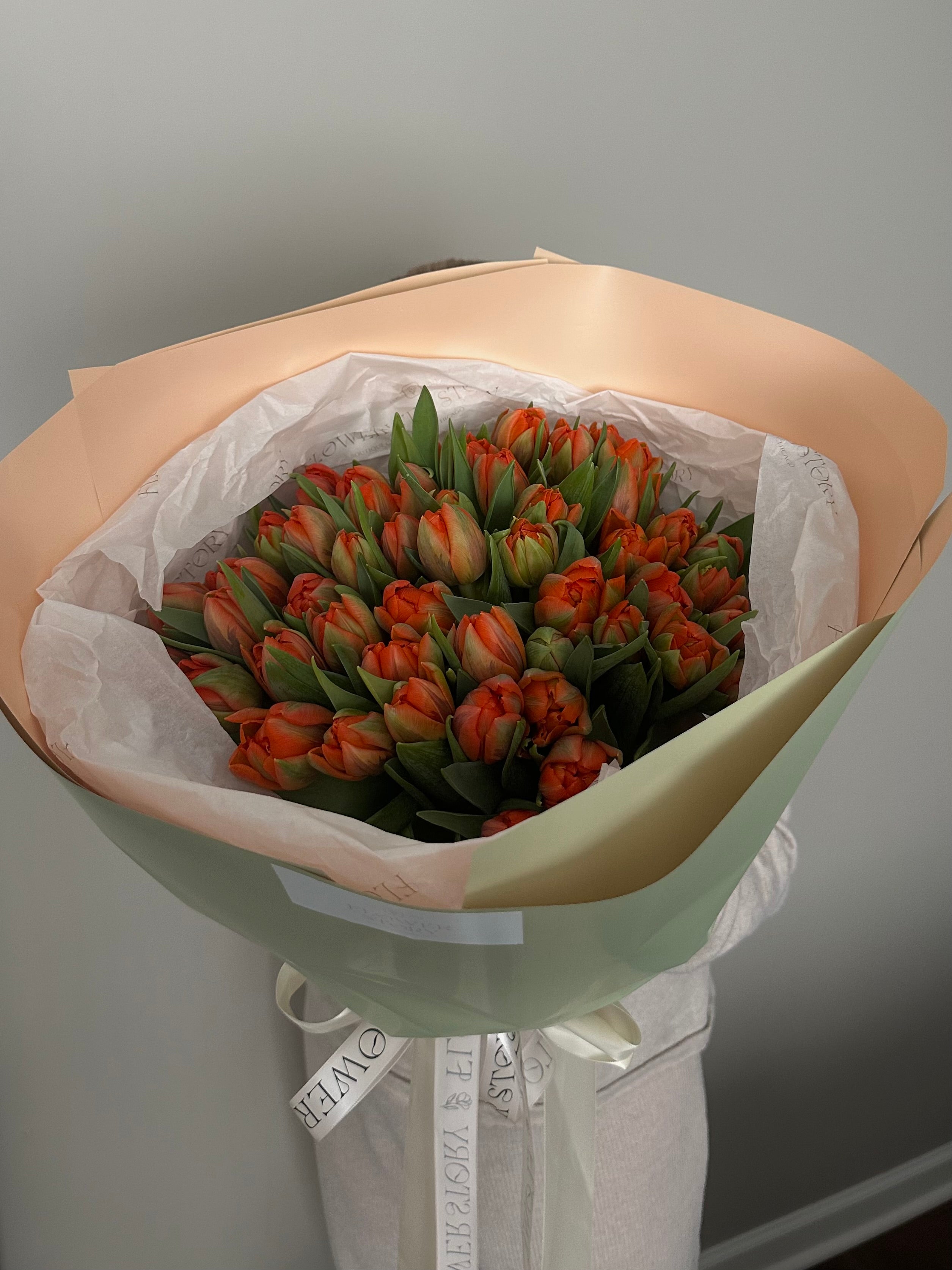 Mono bouquet of tulips