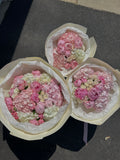 Mix bouquet of hydrangea, peonies & spray roses